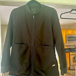 Figs Bellery Scrub Jacket Black SMALL